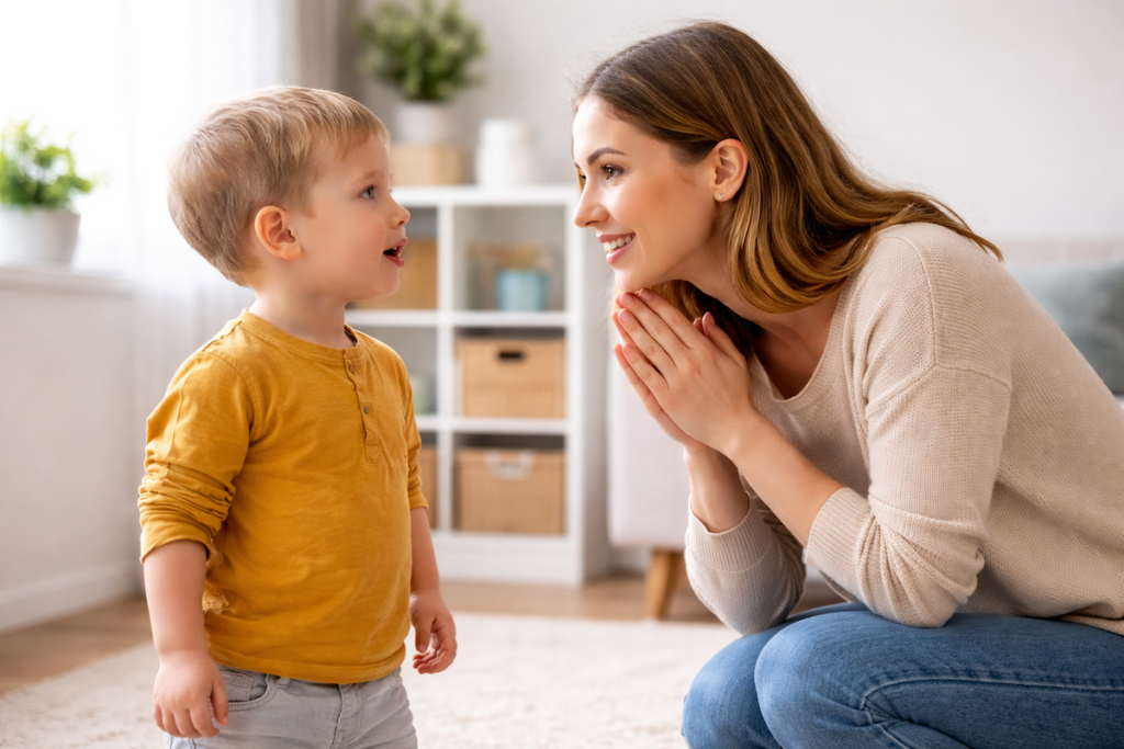 Toddler learning to speak